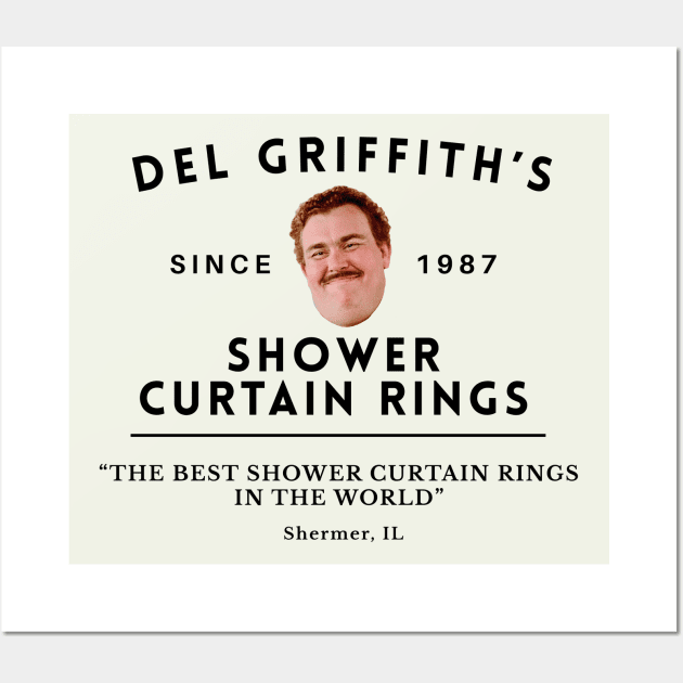 Del Griffith's Shower Curtain Rings - Shermer, IL Since 1987 Wall Art by BodinStreet